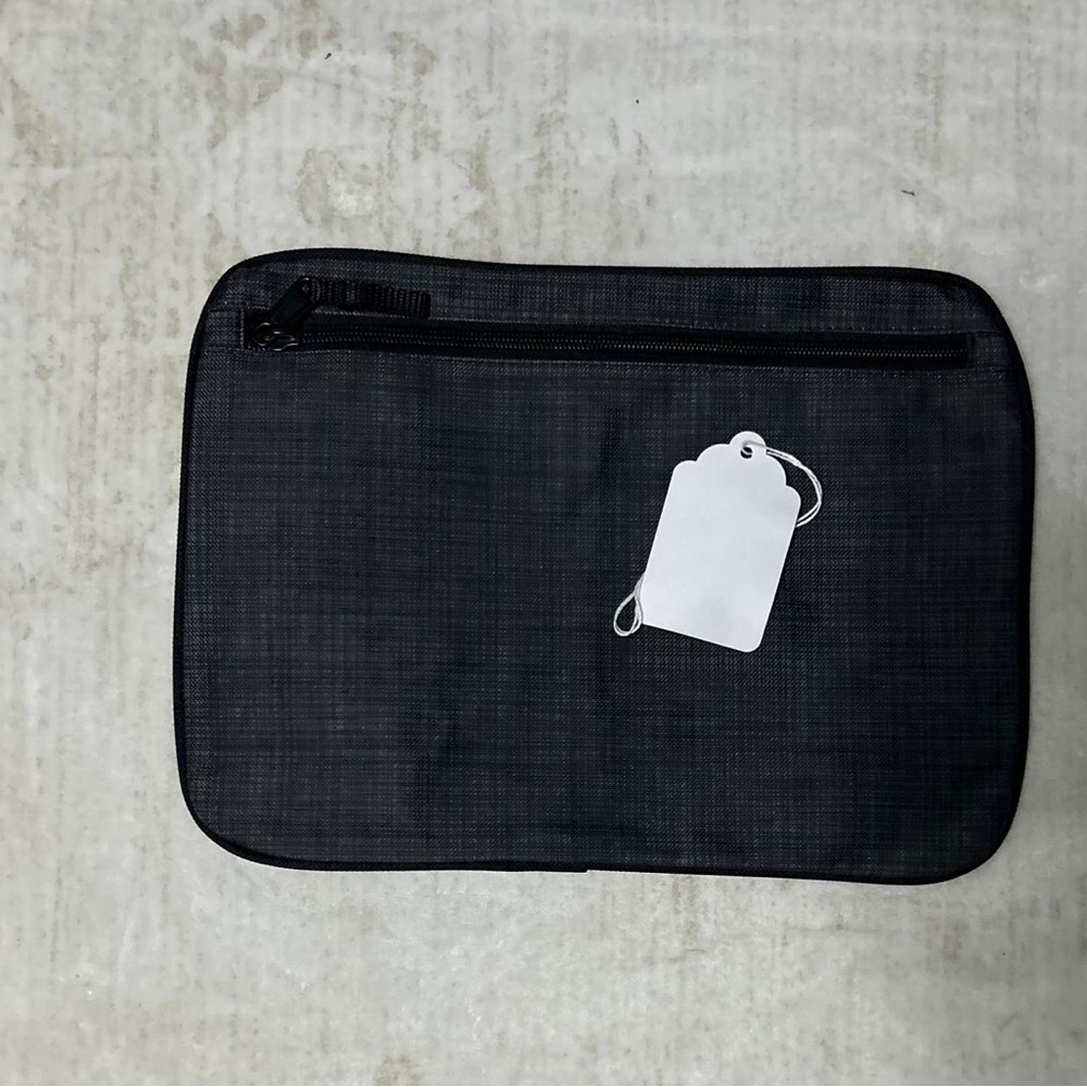 Black Zippered Tech Pouch